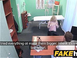 faux clinic Fit blondie fellates schlong