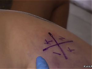 uber-sexy honey ass-fuck penetrated in tattoo shop